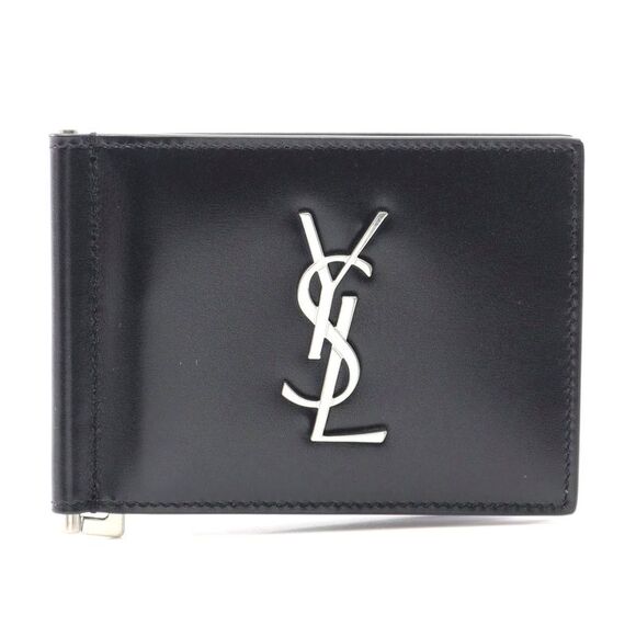 Yves Saint Laurent Leather Monogram Wallet - Picture 1 of 5
